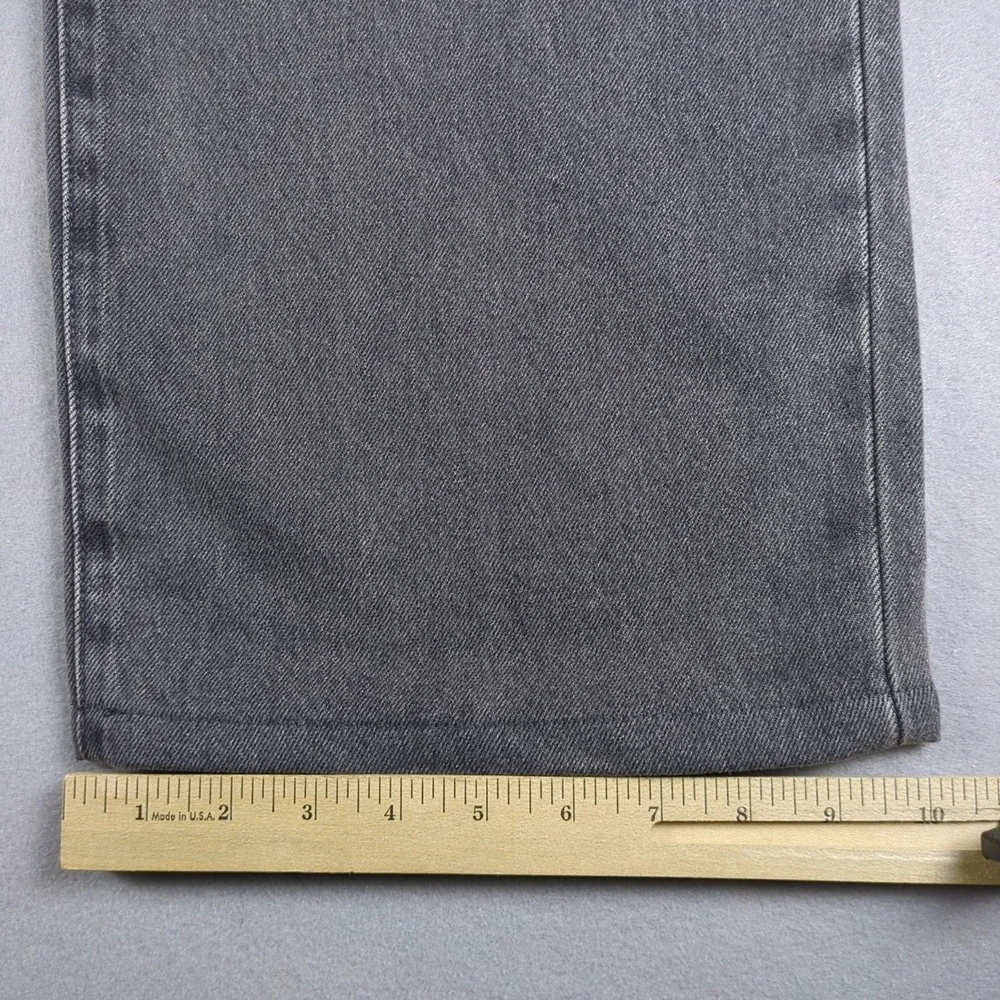 Uniqlo Wide Straight Jeans Womens 28x26 Gray Baggy Relaxed High Rise Grunge Y2K